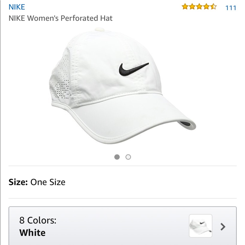 Nike women’s perforated hat in white